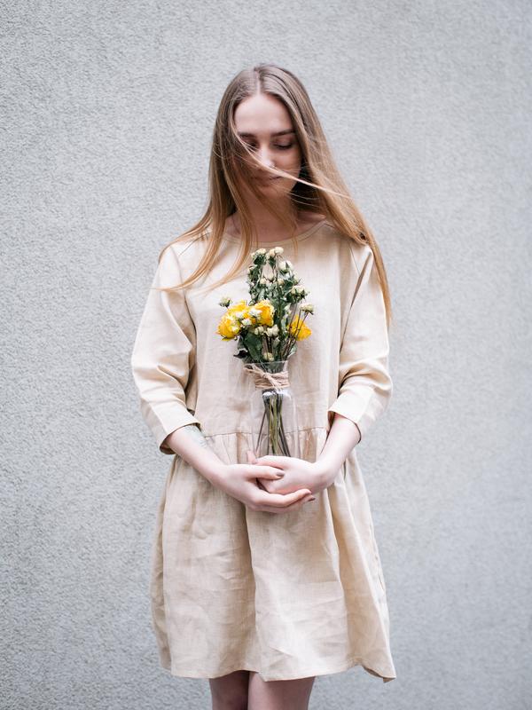 Льняное платье