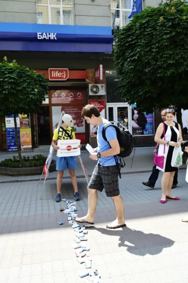 В Івано-Франківську боролись з тютюнопалінням (Фото) + (Відео) — фото 2