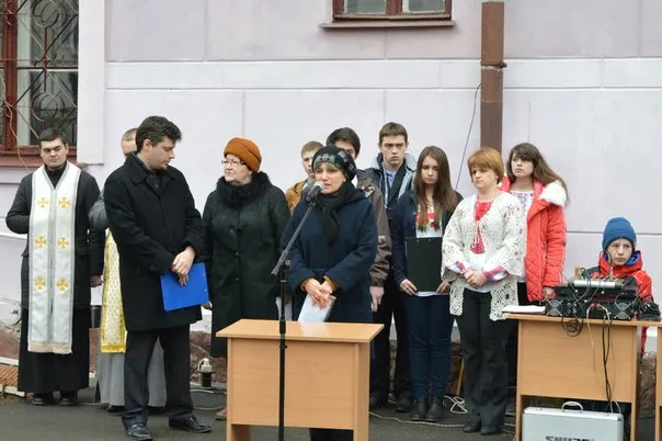 В Івано-Франківську встановили анотаційну дошку загиблому в АТО майору Юрію Барану (фоторепортаж) — фото 7