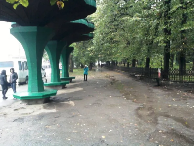 Жителі міста нарікають на стан зупинки в парку Воїнів-інтернаціоналістів (фото) — фото 1