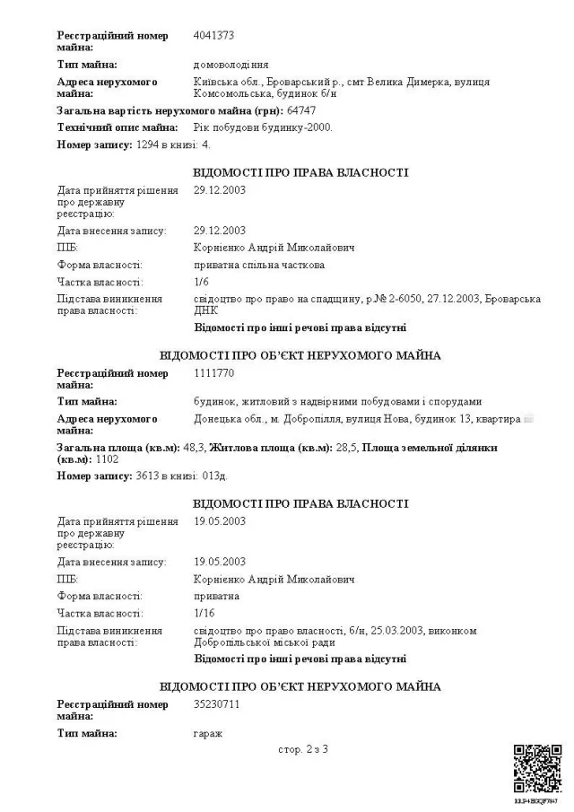Андрій Корнієнко стверджує, що інформація про його нерухомість, що вказана у відкритих реєстрах, не відповідає дійсності — фото 2