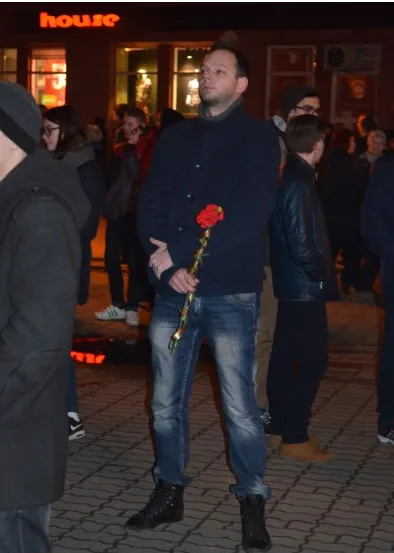 Иванофранковцы почтили память Андрея Кузьменко (Скрябина), который погиб год назад (фото + видео) — фото 1