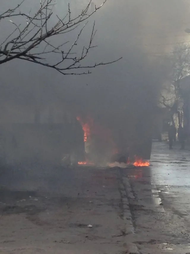В Франковске возле «Хлебокомбината» загорелся микроавтобус — фото 6