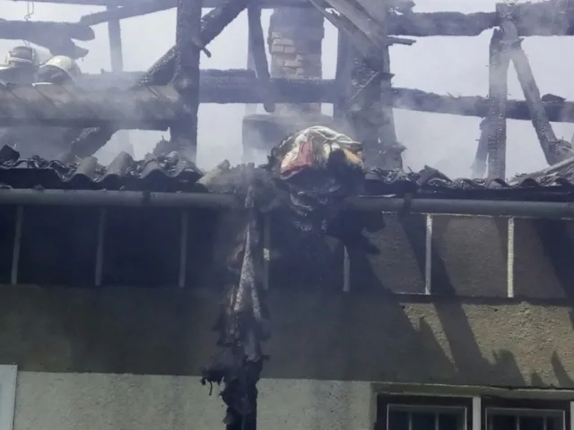 На Прикарпатті від удару блискавки загорівся будинок — фото 3