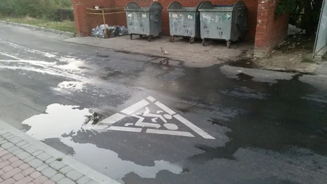 В Франковске жалуются на мусоровоз из которого вытекает масло и вонючий фильтрат — фото 1
