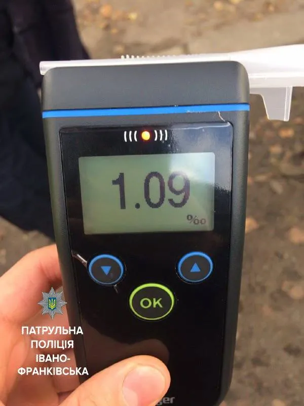 В Франковске патрульные поймали и оштрафовали пьяного участника соревнований по слалому — фото 1