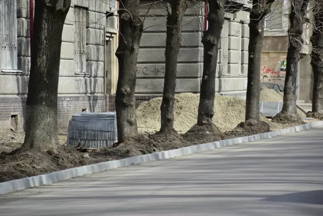 "Дорогу заасфальтировали, теперь заключает тротуары", - на улице Грюнвальдской продолжили комплексный ремонт улицы — фото 1