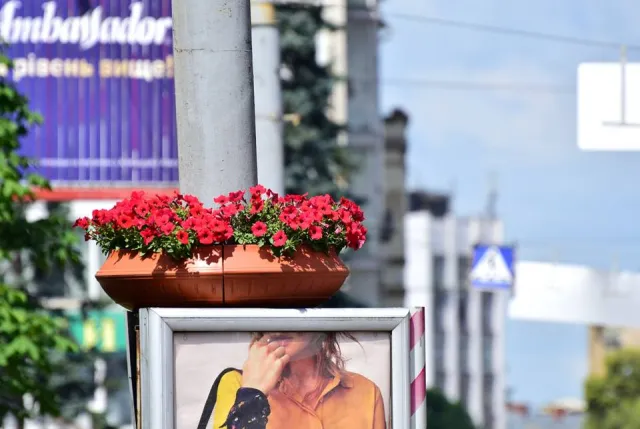 На улице Страченых обустроили новые повышение перед переходом, а на Независимости опоры освещения украсили вазонами с цветами — фото 5