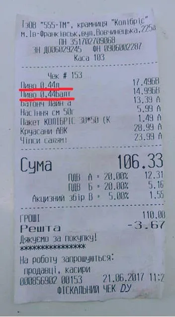 В Ивано-Франковске в одном из супермаркетов спрятали кассира, чтобы тот не отвечал за то, что продал алкоголь ребенку — фото 1